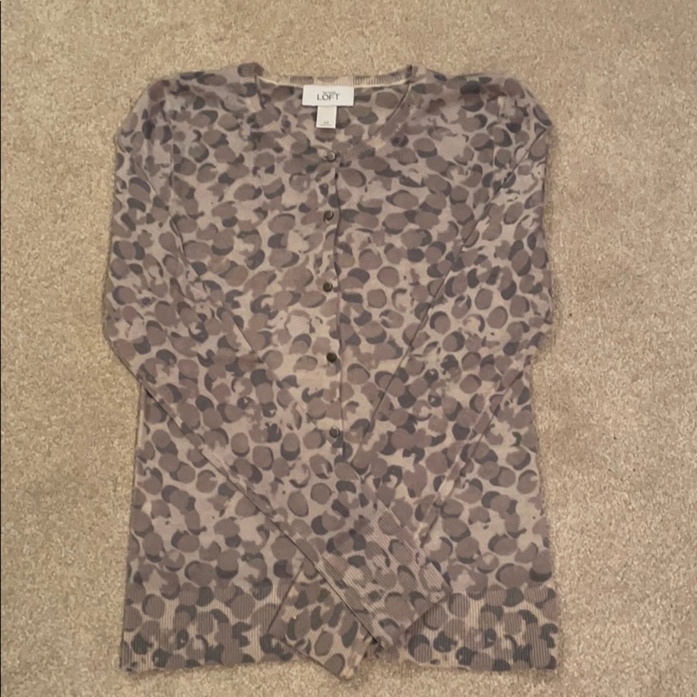 Loft Gray Cardigan Merino wool